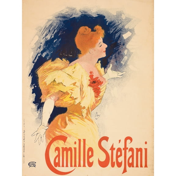 Cheret Singer Camille Stefani Nouveau Advert Extra Large Art Print Wall Mural Poster Premium XL