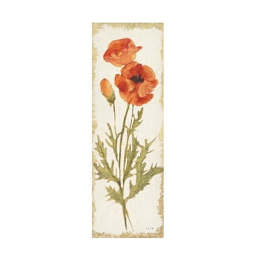 Cheri Blum 'Poppy Panel Light' Canvas Art