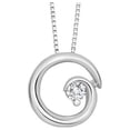 thumbnail image 1 of Cheri Jadore PLT26080-10W-15 Canadian Diamond Swirl Pendant in 10K, White Gold - 0.15 CT T.W., 1 of 1