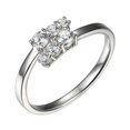 thumbnail image 1 of Cheri Jadore RR4APFJ-W-8 Diamondlite Cubic Zirconia Sleek Cluster Ring, Silver - Size 8, 1 of 1