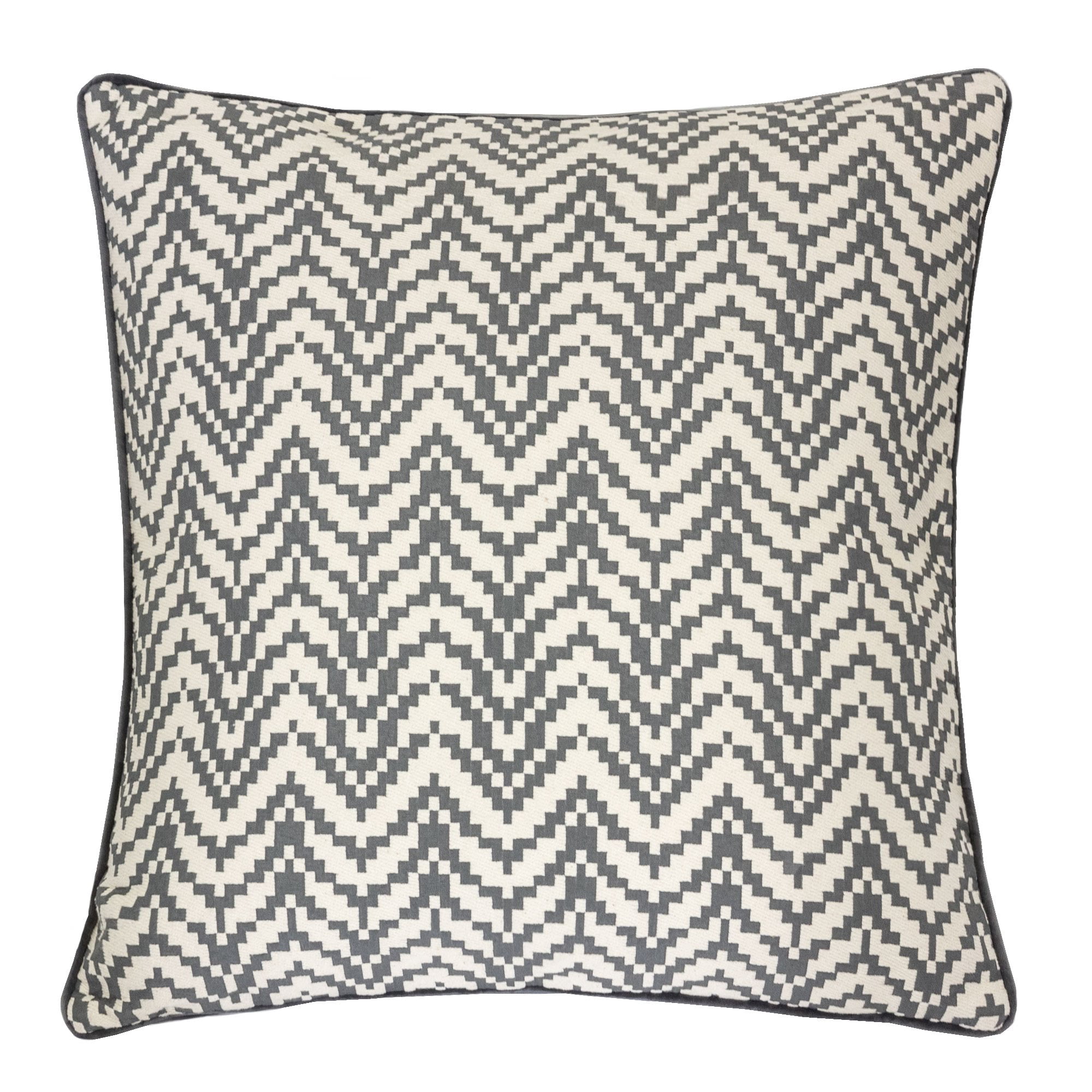 Cherie Gray Geometric Polyester 20 in. x 20 in. Throw Pillow