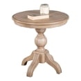 thumbnail image 1 of Cherie Round End Table- Light White Washed Solid Rubberwood- 24 Inch, 1 of 5