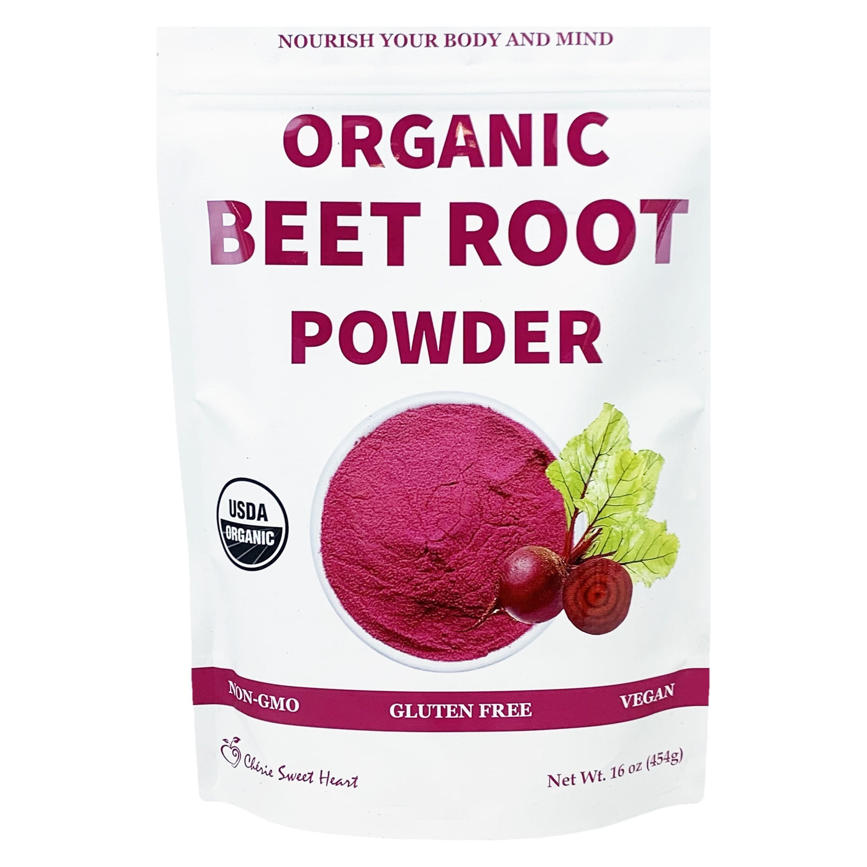 Chérie Sweet Heart, Organic Beet Root Powder, 16 oz - Walmart.com