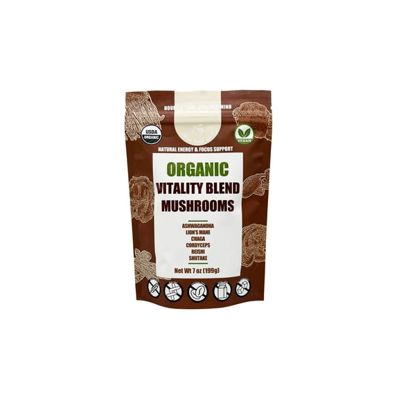 Organic Vitality Blend with Ashwagandha and 5 Mushrooms Powder 7 oz by Cherie Sweet Heart