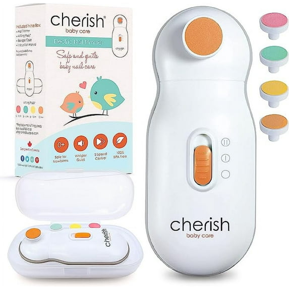 Cherish Baby Care Baby Nail File Electric Nail Trimmer, Baby Nail Trimmer for Infant and Toddler, Baby Grooming Kit