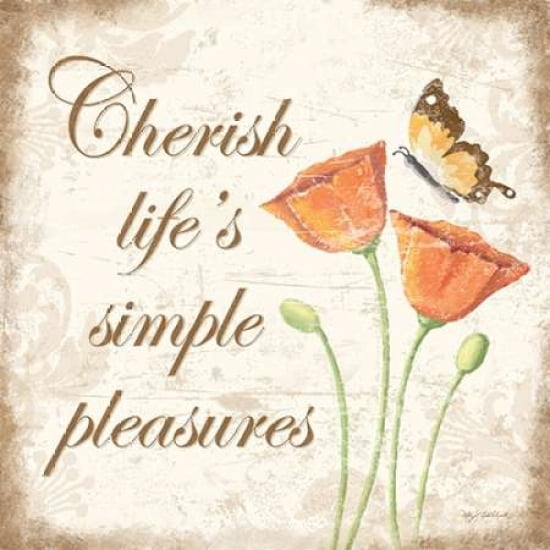 Cherish Life Simply Canvas Art - Kathy Middlebrook (24 x 24)