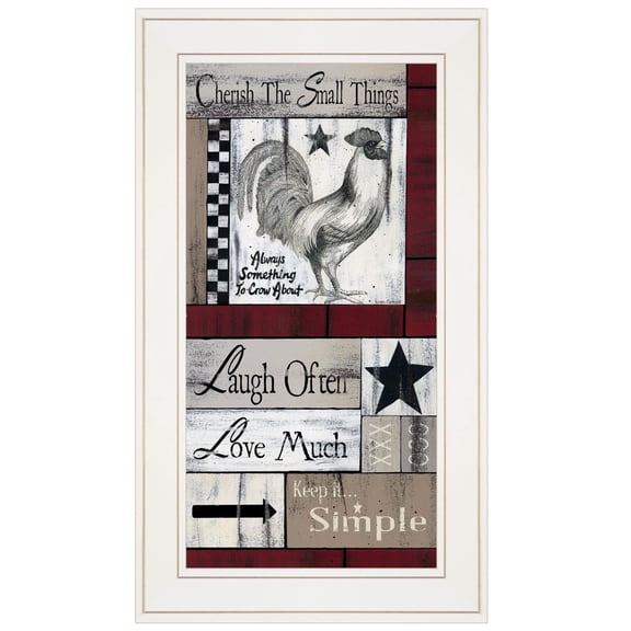 TrendyDecor4U Cherish The Small Things Linda Spivery Framed Print LS1681-226G