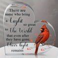 thumbnail image 1 of Cherished Memories Red Cardinal Acrylic Heart - Sympathy Memorial Gift Classic Style Table Centerpiece For Loss Of Loved One Birthday Gift Sentimental Gift Thank You Gift, 1 of 5