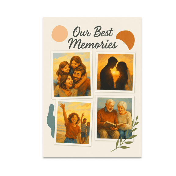 Cherished Memory Collage - Personalized Photo Decor - 13x19 Poster Print