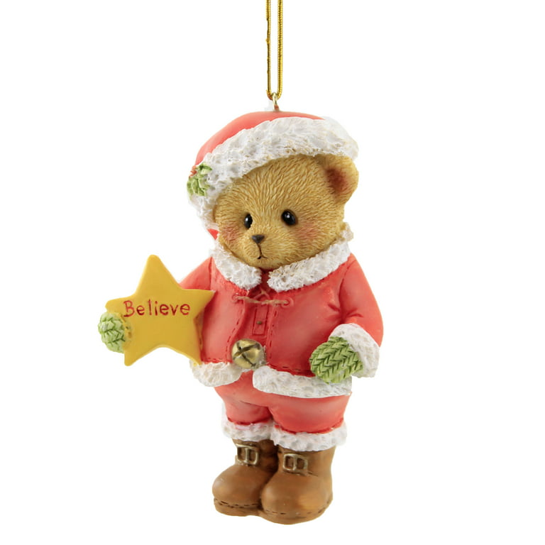 Christmas Teddy Wax Candle Figure Santa Bear 3” Teddy Bear candle