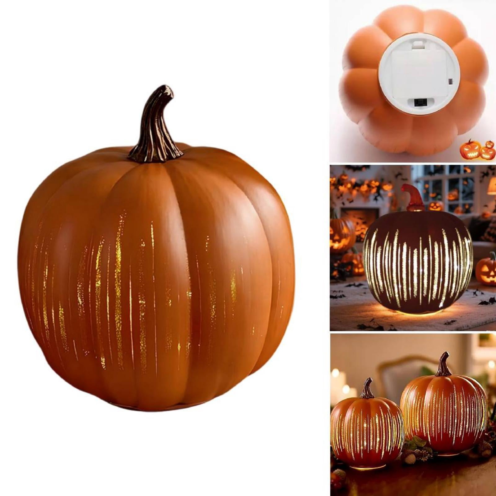 Small Led Pumpkins Cherishous Twinkle LED Light Pumpkins, Timer Lighted Sparkling Starry ...