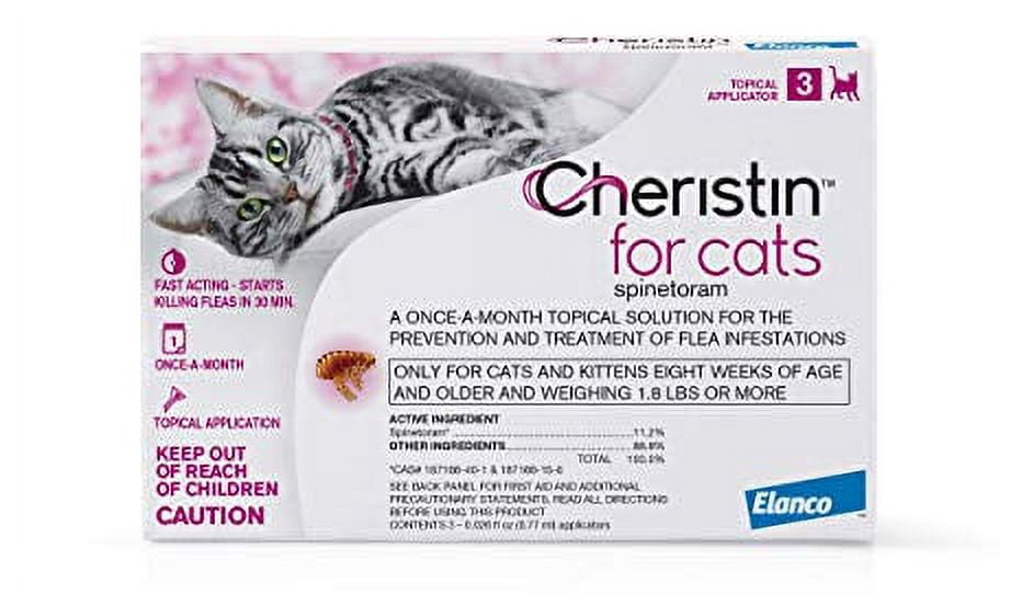 Cheristin For Cats Topical Liquid Flea Treatment, 3 Treatments ...