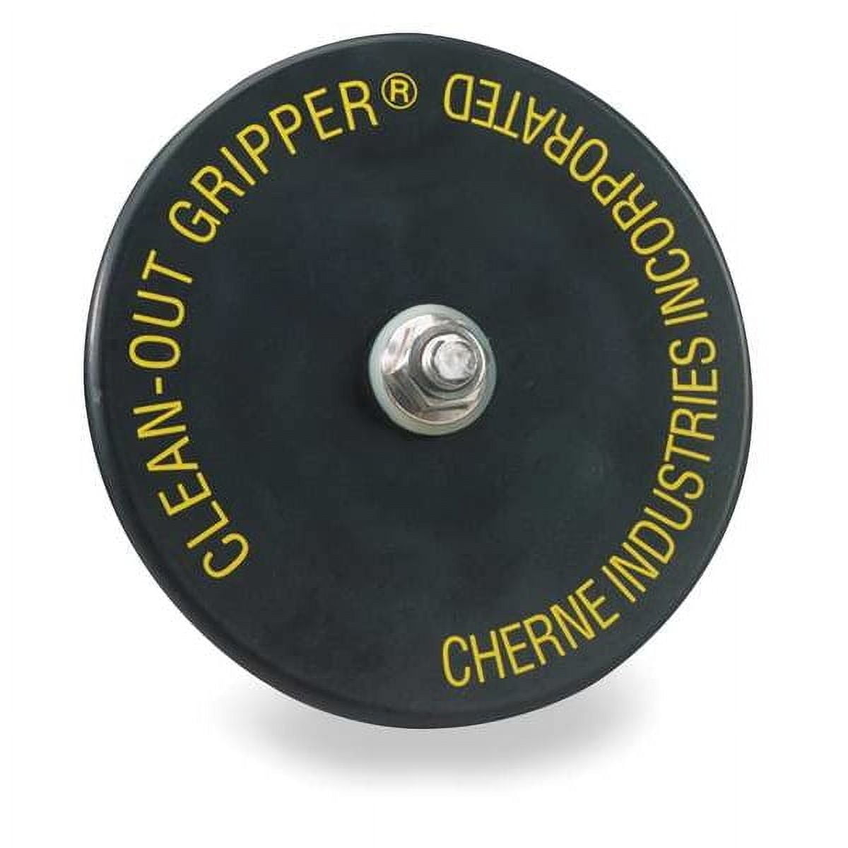 Black Rubber Clean-Out Gripper Plug with Stainless Steel Hardware
