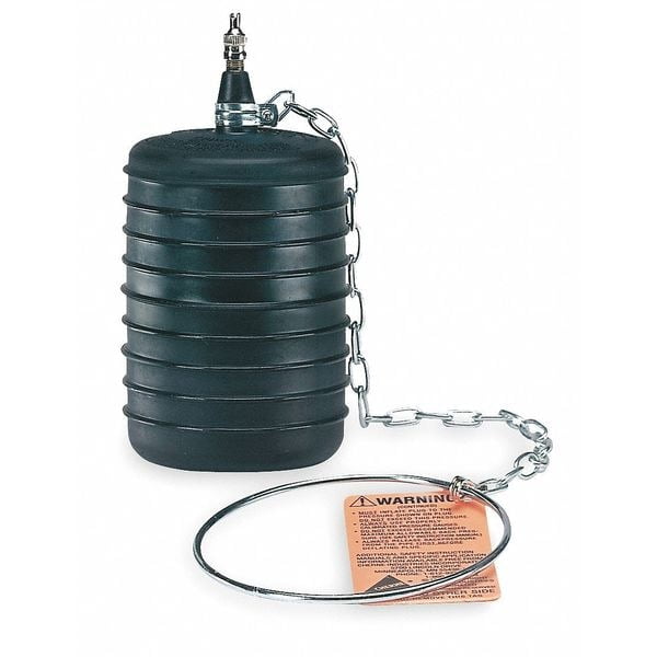 Black Multi-Size Rubber Test-Ball Plug with Steel Chain