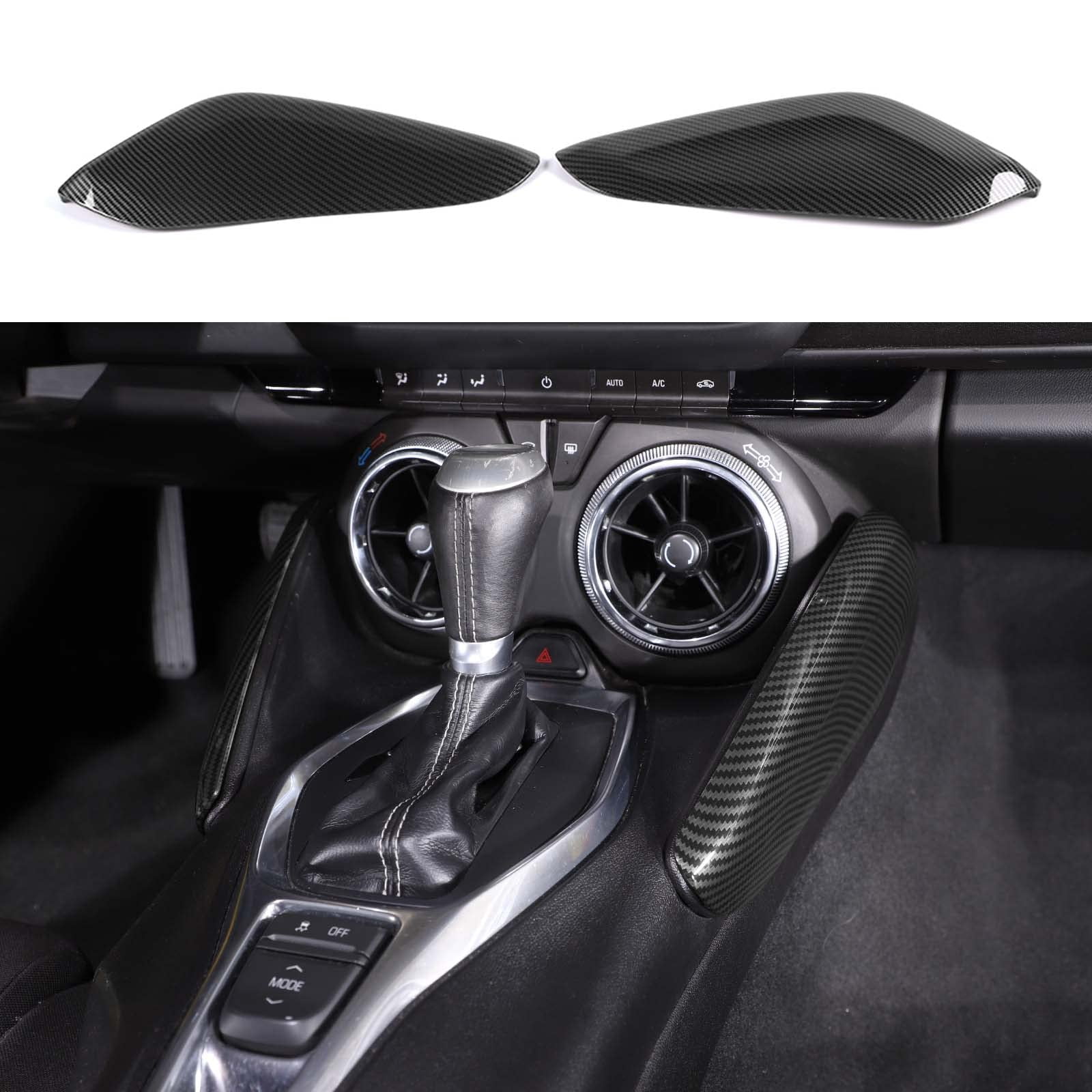 Carbon Fiber Gear Shift Knob Cover For Chevy Camaro 2016-2025+ – ABS Trim, Self-Adhesive, Easy Install