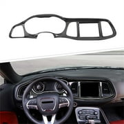 CheroCar Car Center Consoles Interior Trim Dashboard Decorations Cover for Dodge Challenger 2015-2022,Black