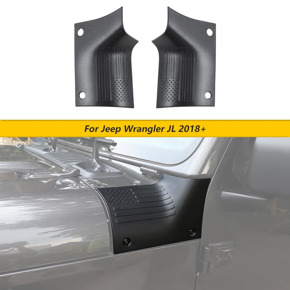 CheroCar Car Cowl Body Armor Outer Corner Cover Trim for Jeep Wrangler