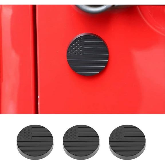 CheroCar Car Door Key Jack Trim Truck Door Lock Cover Protector Stickers for Jeep Wrangler TJ JK JL & Jeep Gladiator JT 1997-2022, Black