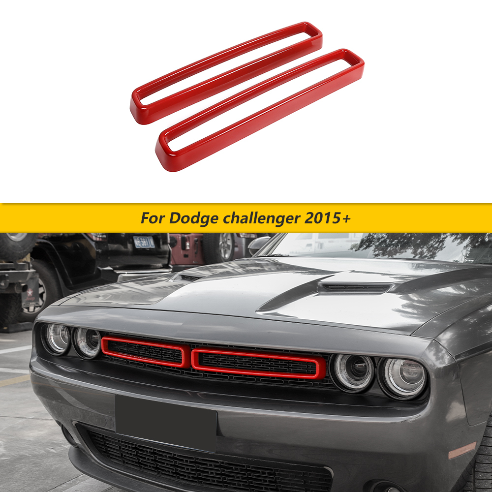 CheroCar Car Front Grille Inserts Trim Cover for Dodge Challenger 2015