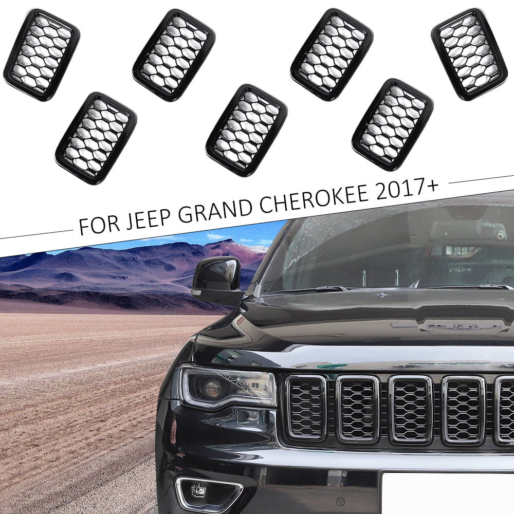 CheroCar Car Front Mesh Grille Inserts Cover for Jeep Grand Cherokee
