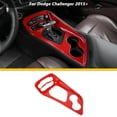 thumbnail image 1 of CheroCar Car Gear Shift Panel Trim Sticker ABS Cover for Dodge Challenger 2015-2023,Red, 1 of 8