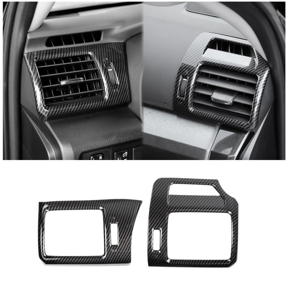 CheroCar Center Console Dash Air Vent Cover Trim Interior for Toyota 4Runner 2010-2020 Carbon Fiber Black