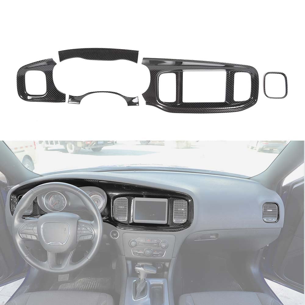 CheroCar Center Console Trim Middle Console Cover for Car Dashboard