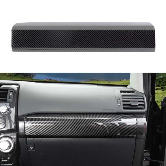 CheroCar Co-Pilot Passenger Decoration Trim ABS Interior Accessories for Toyota 4runner SUV 2010-2022 Carbon Fiber Black