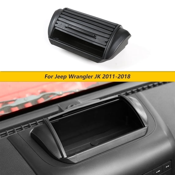 CheroCar Dashboard Tray Storage Box Organizer for 2011-2017 Jeep Wrangler JK JKU 2-4 Doors,Black