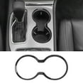 thumbnail image 1 of CheroCar Front Cup Holder Trim Interior Cover for Jeep Grand Cherokee 2011-2021(Carbon Grain Black), 1 of 9