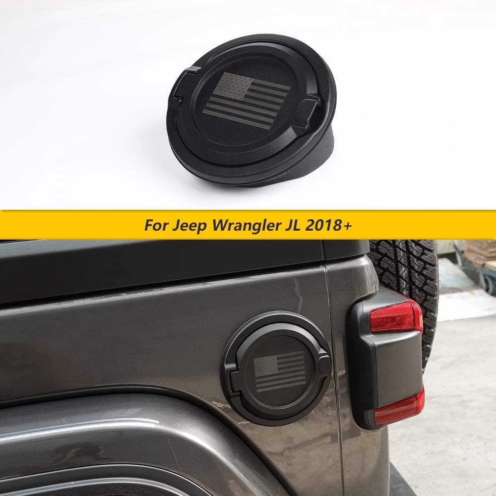 CheroCar Gas Tank Cap Fuel Filler Door Cover for Jeep Wrangler JL & Unlimited 2018-2021,US Flag