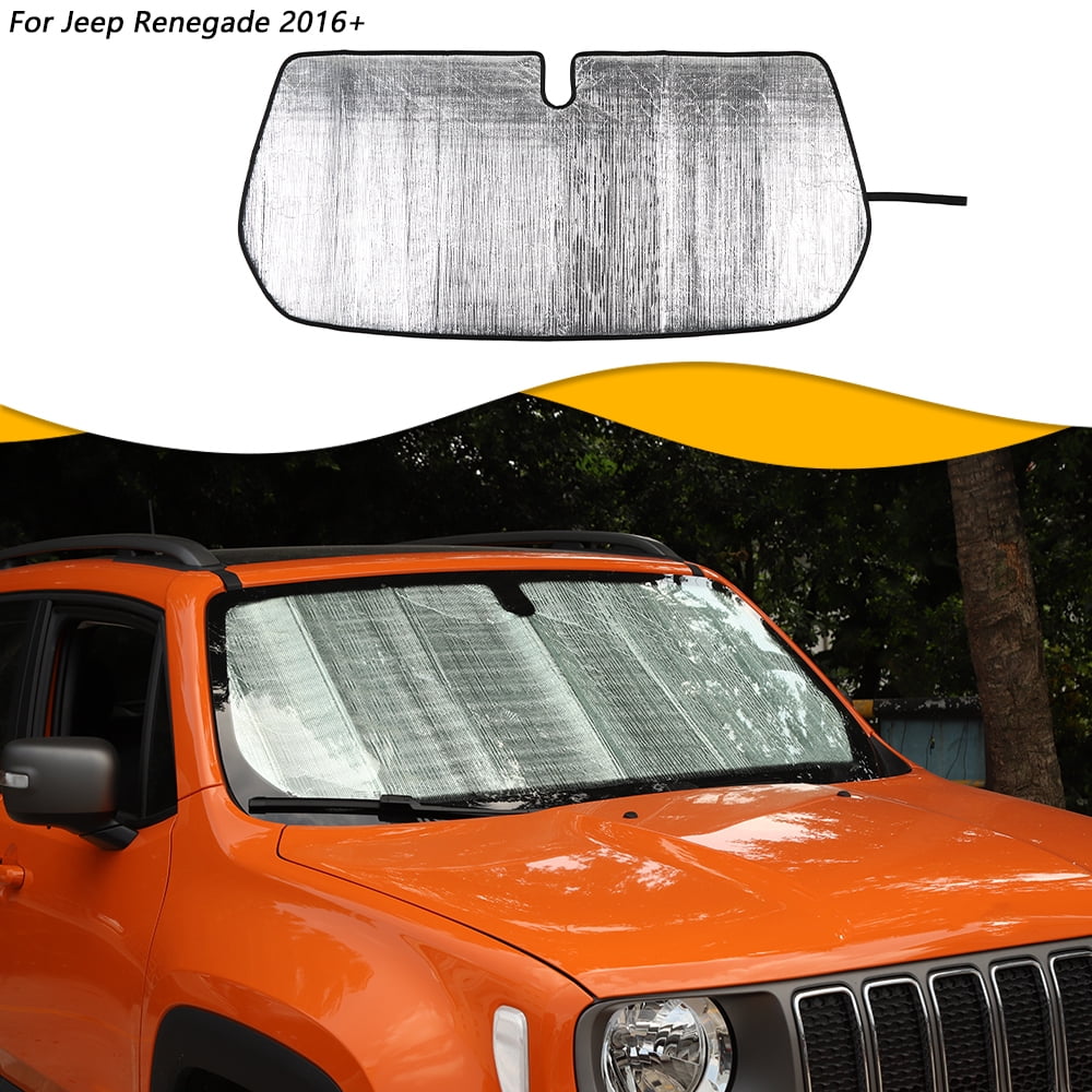 CheroCar Car Sunshade Windshield Sun Shade Cover for Jeep Renegade 2016