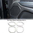 thumbnail image 1 of CheroCar for Jeep Grand Cherokee Interior Accessories Door Speaker Trim Bezel for Jeep Grand Cherokee 2014-2016, 4pcs, 1 of 7