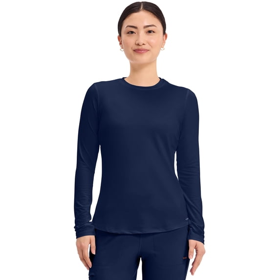 Cherokee Underscrub Long Sleeve Women Tee Modern Fit with Shirttail Hem - CK773