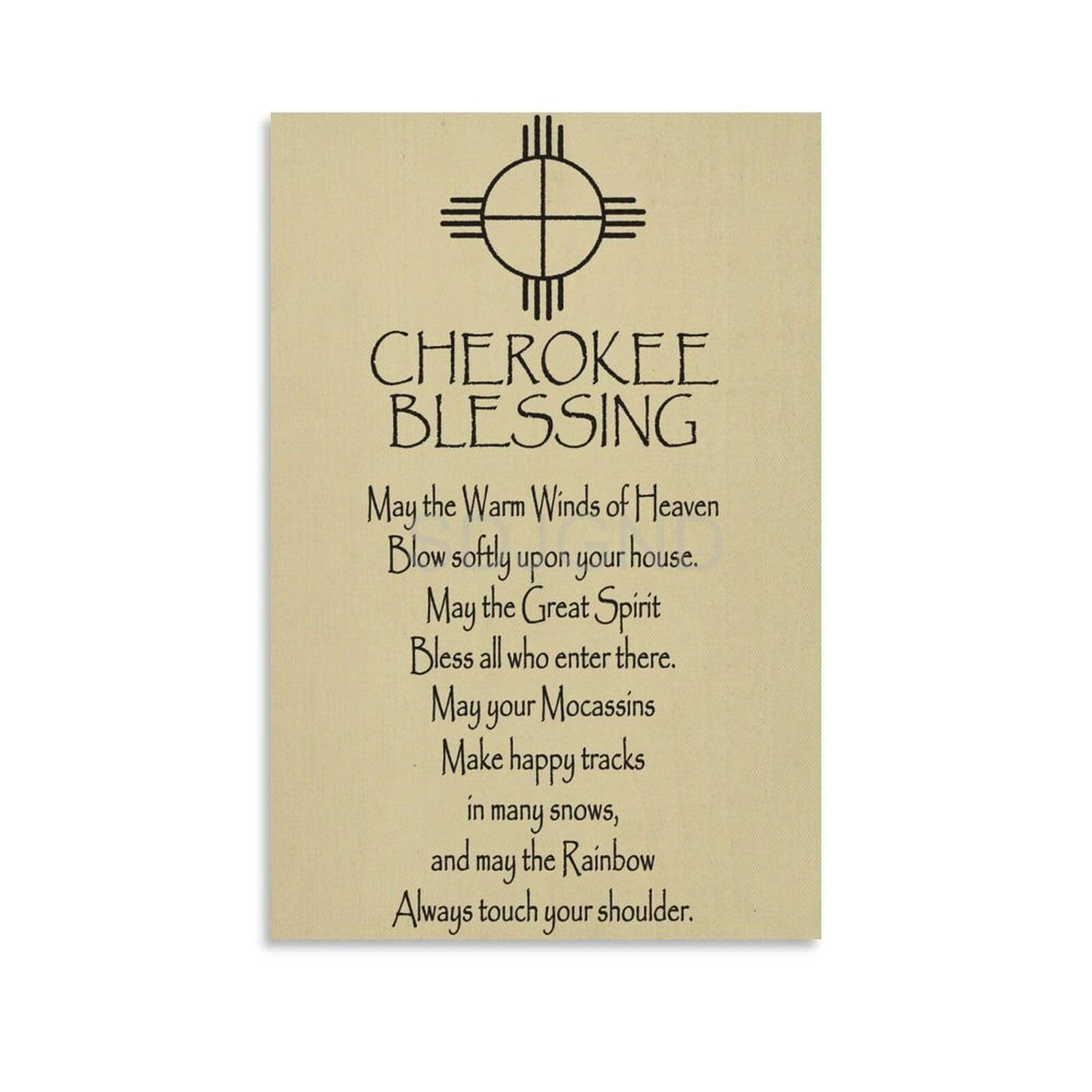 Cherokee Blessing Inspirational Poetry Poster Canvas Painting Posters ...