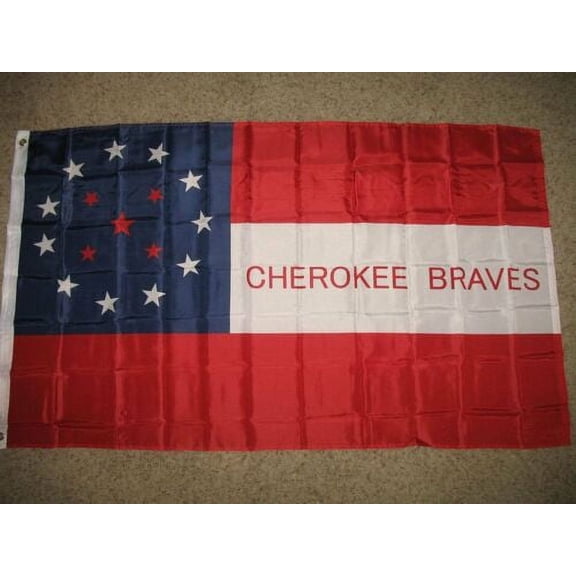 Cherokee Braves Flag 3x5 ft Indian Cavalry Civil War Historic Red White Blue