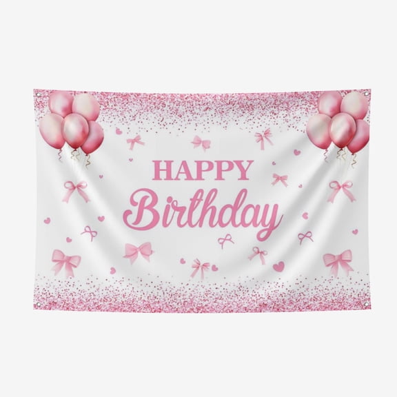 Birthday Thickened Polyester Background Cloth - Heat Transfer Printing HD non-Fading Indoor And Outdoor Wear-Resistant Decorative Cloth 3.6*5.9FT/110*180CM