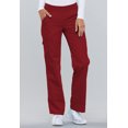 thumbnail image 1 of Cherokee Flexibles Women Scrubs Pant, Mid Rise Knit Waist Pull-On, 2085, M, Red, 1 of 7