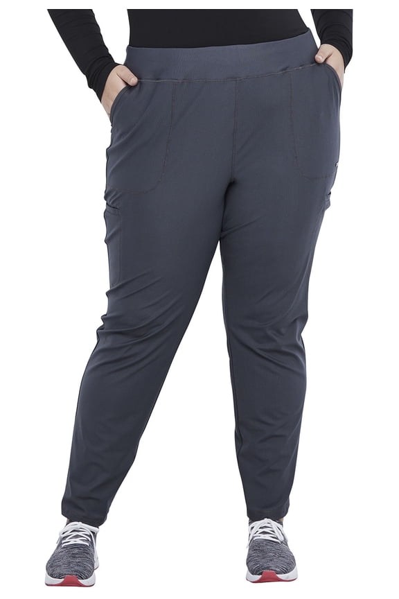 Form Women's Scrubs Pant Mid Rise Slim Straight Pull-On CK007