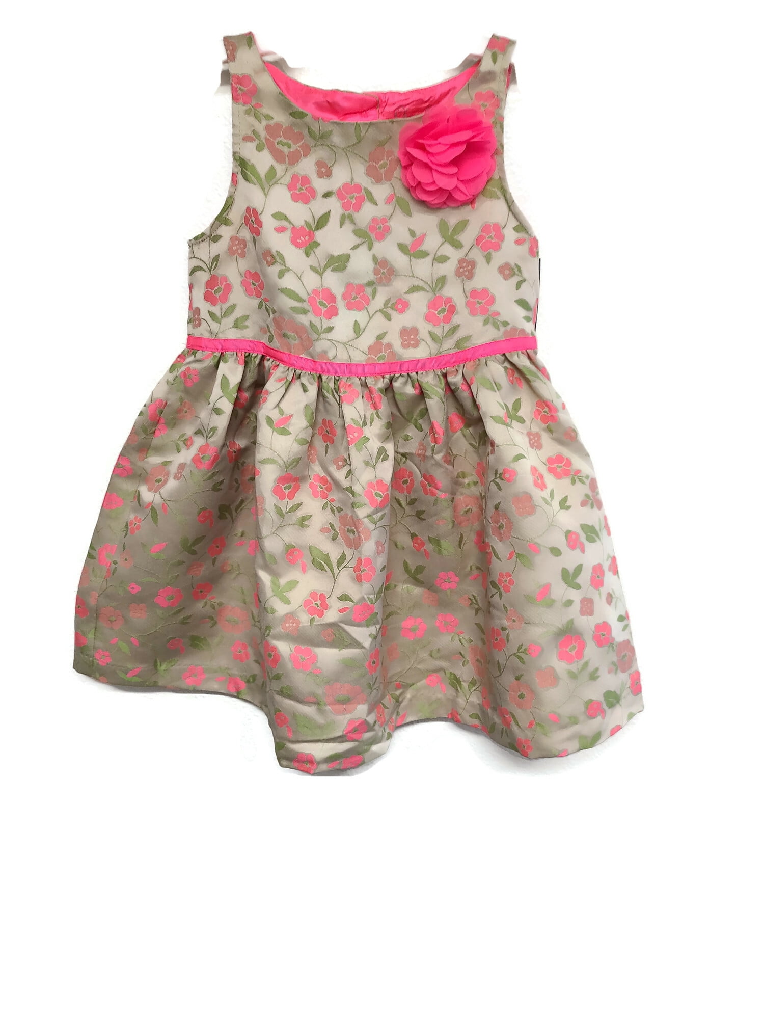 strapless open back dress Sleeveless Blue & White Print Dress with Pink Collar – Resort Chic Style –  Petunias of Naples main image 0