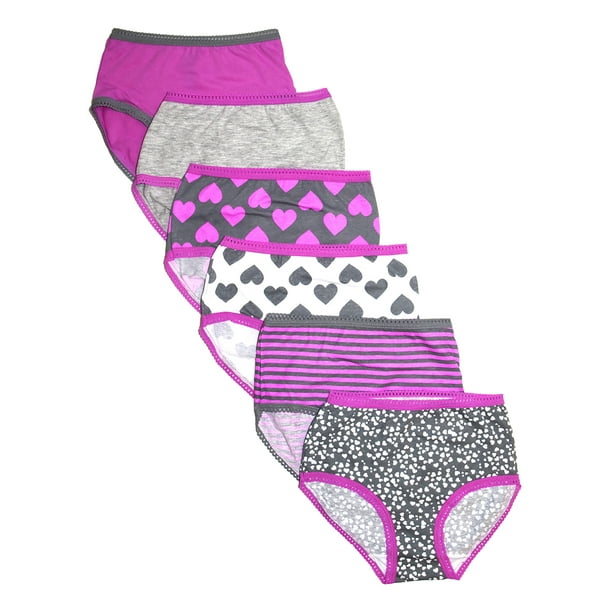 Cherokee Girls' Underwear HRT - Gray & Purple Heart Underwear Set ...