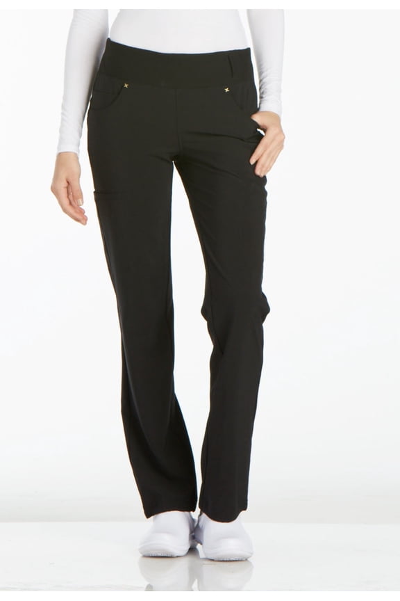 Iflex Women's Scrubs Pant Mid Rise Straight Leg Pull-On CK002