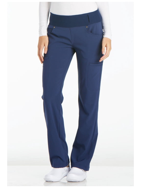 Iflex Women's Scrubs Pant Mid Rise Straight Leg Pull-On CK002