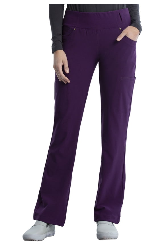 Iflex Women's Scrubs Pant Mid Rise Straight Leg Pull-On CK002