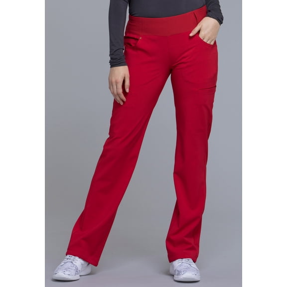 Cherokee Iflex Women's Scrubs Pant Mid Rise Straight Leg Pull-On CK002