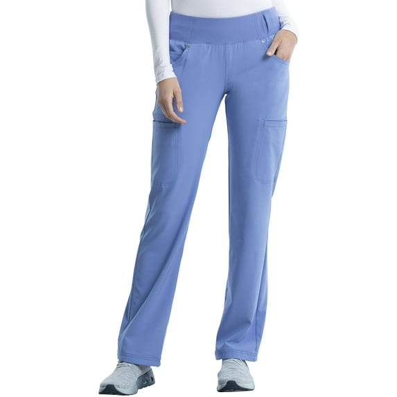 Cherokee Iflex Women's Scrubs Pant Mid Rise Straight Leg Pull-On CK002