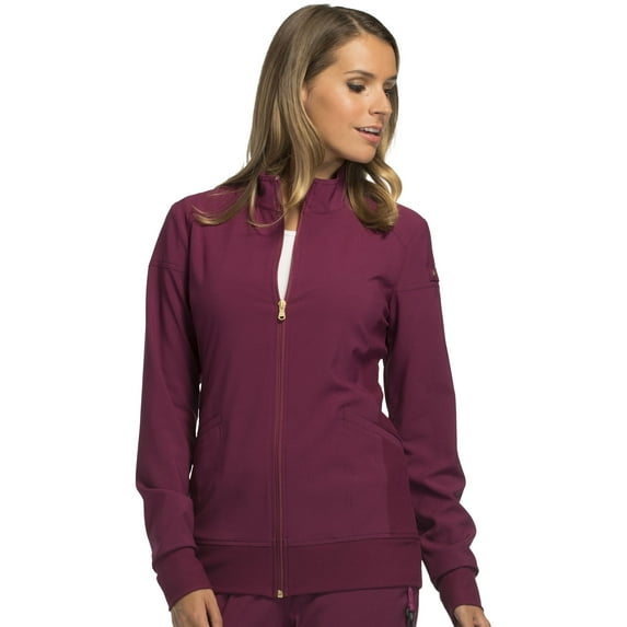 Cherokee Iflex Women's Warm Up Scrubs Jacket Zip Front CK303