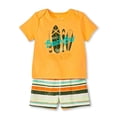 thumbnail image 1 of Cherokee Infant Boys 2-Piece Orange Surfer Beach T-Shirt & Short Set 0-3m, 1 of 1