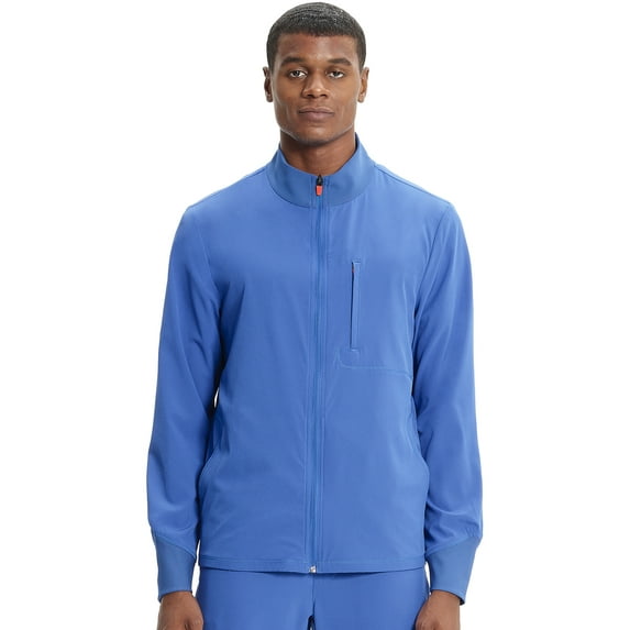 Cherokee Infinity GNR8 Men Scrubs Jacket Zip Front Plus Size IN350A, 3XL, Royal