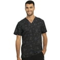 thumbnail image 1 of Cherokee Infinity Men Medical Scrubs Top V-Neck CK902, M, Glowing Grid, 1 of 5